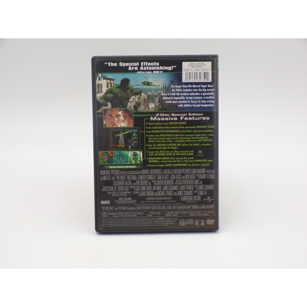 Hulk DVD 2-Disc Special Edition 2003 Full Screen Marvel Eric Bana Ang Lee Movie - Picture 2 of 3